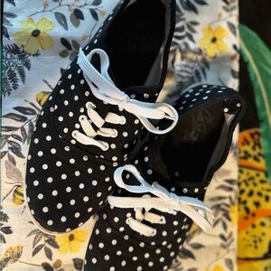 Size 11 Women’s City Streets Black and White Polka Dot Sneakers